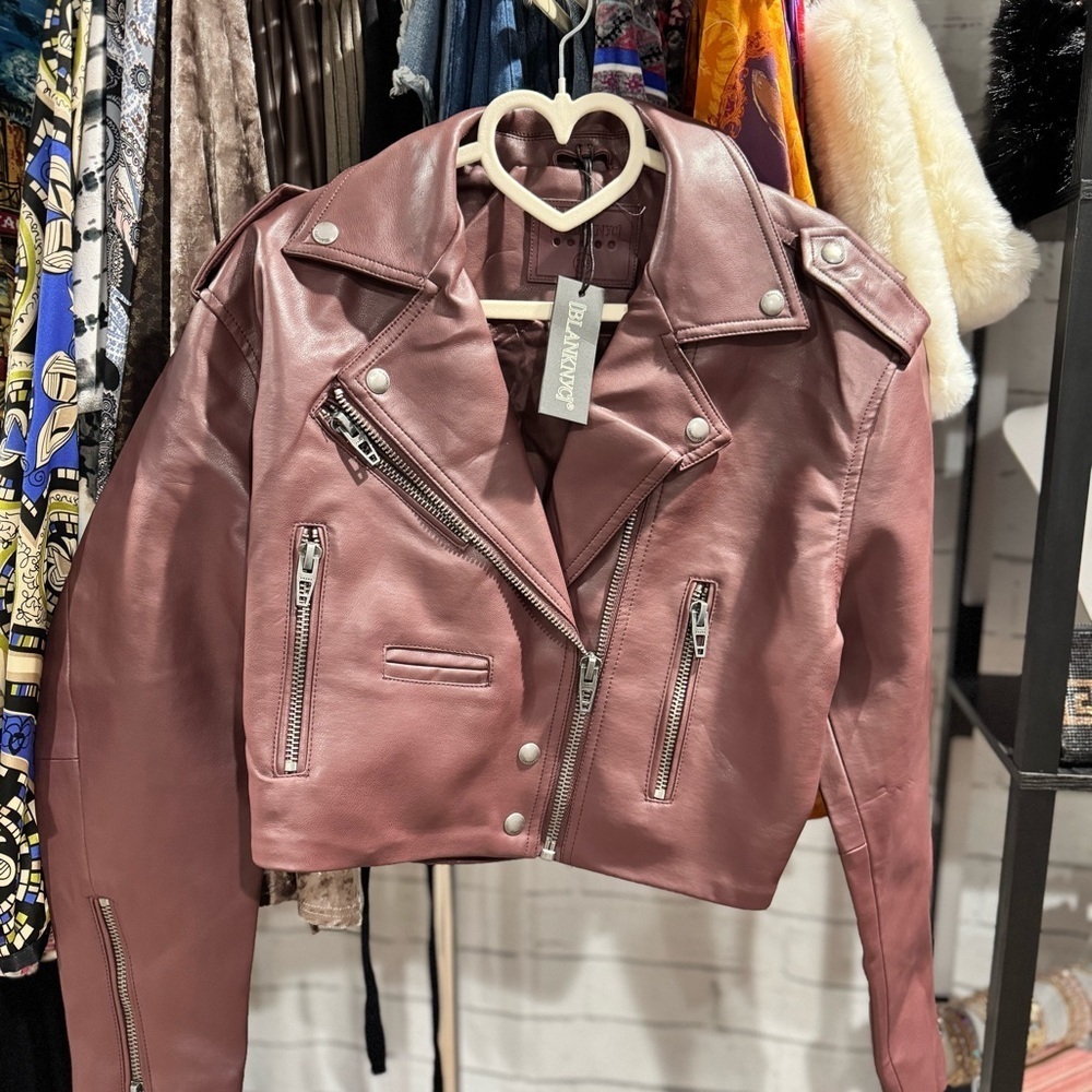 402. Blank NYC Leatherette Moto Jacket XS NWT - Picture 4 of 7